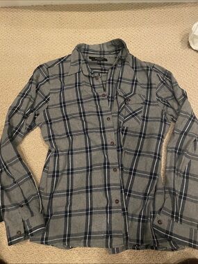 Unbranded Men's Gray Plaid Button-Down Shirt